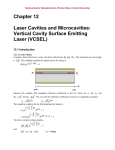 Chapter 12 Laser Cavities and Microcavities: Vertical Cavity Surface
