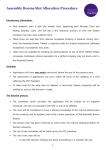 Assembly Rooms Slot Allocation Procedure