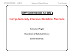 Computationally Intensive Statistical Methods