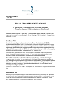 bnc105 trials presented at asco