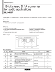 16-bit stereo D / A converter for audio applications