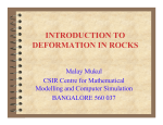 INTRODUCTION TO DEFORMATION IN ROCKS