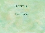 Topic 14 Fertilisers