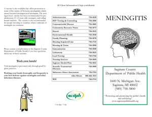 meningitis - Saginaw County Department of Public Health