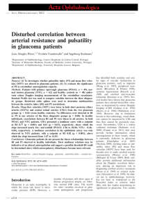Disturbed correlation between arterial resistance and pulsatility in