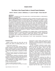 The Role of the Posed Smile in Overall Facial Esthetics
