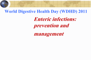 Enteric infections: prevention and management