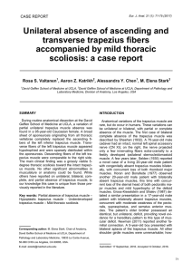 Unilateral absence of ascending and transverse trapezius fibers