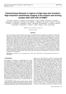 Characterizing filaments in regions of high-mass star
