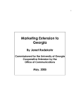 Marketing Extension to Georgia, May 2005