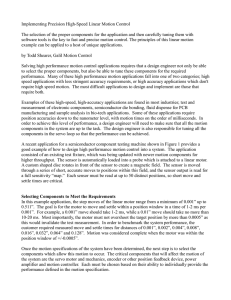 Implementing Precision High-Speed Linear Motion Control