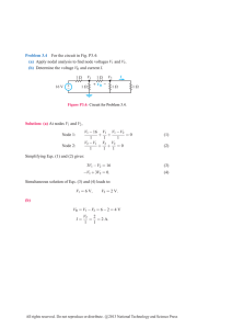 Problem 3.4 For the circuit in Fig. P3.4: (a) Apply nodal analysis to