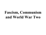 Part I: Fascism, Communism and World War Two