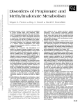Disorders of Propionate and Methylmalonate Metabolism