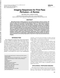 Imaging Sequences for First Pass Perfusion—A Review