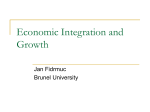 Growth effects of economic integration