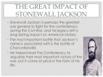 The Great Impact of Stonewall Jackson