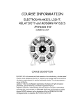 COURSE INFORMATION