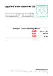 Analogue Output Manual