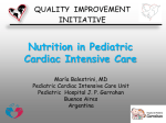 Nutrition in Pediatric Cardiac Intensive Care