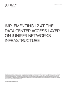 Implementing L2 at the Data Center Access Layer