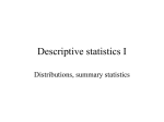 Descriptive statistics