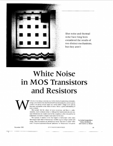 White noise in MOS transistors and resistors