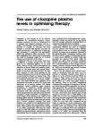 The use of clozapine plasma levels in optimising therapy
