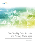 Top Ten Big Data Security and Privacy Challenges
