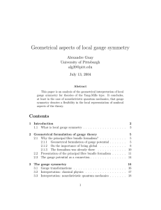 Geometrical aspects of local gauge symmetry - Philsci