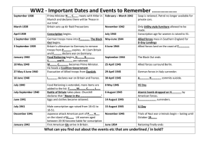 Important Dates and Events to Remember ………………