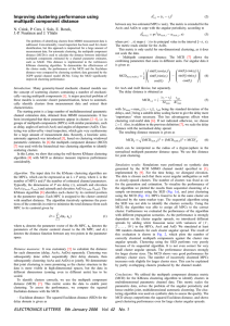 Improving clustering performance using multipath component distance