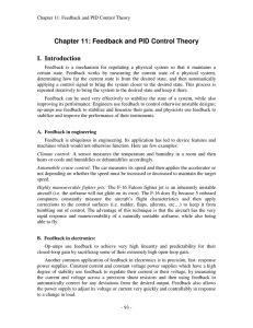 Feedback and PID Control Theory