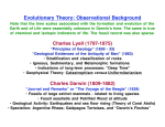Evolutionary Theory: Observational Background Charles Lyell (1797