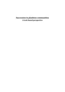 Succession in plankton communities