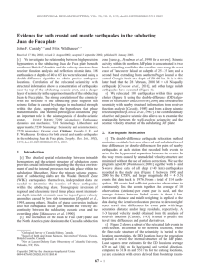 Evidence for both crustal and mantle earthquakes in the subducting