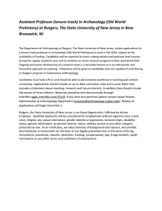 Assistant Professor (tenure-track) in Archaeology (Old World