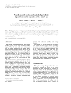 Neural ensemble coding and statistical periodicity: Speculations on