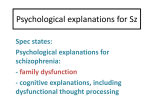 Cognitive Explanations for Psychotoc disorders Cognitive