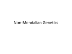 Non-Mendalian Genetics
