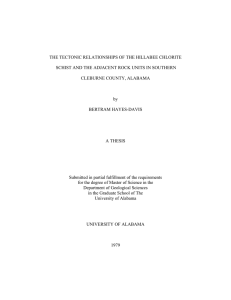 THE TECTONIC RELATIONSHIPS OF THE HILLABEE CHLORITE