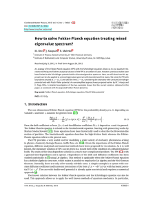 How to solve Fokker-Planck equation treating mixed eigenvalue