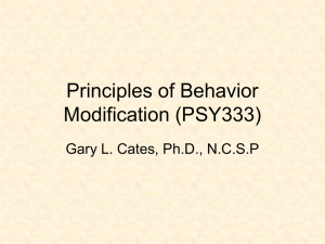Principles of Behavior Modification (PSY333)