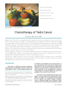 Chemotherapy of Testis Cancer