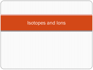 Isotopes and Ions - Wando High School