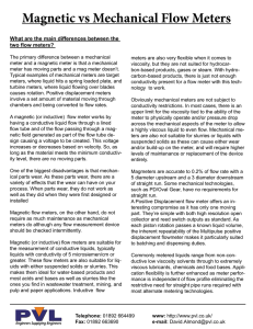Magnetic vs Mechanical Flow Meters