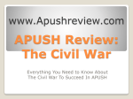 APUSH Review, The Civil War Final
