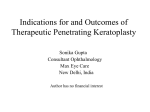Indications and Outcome of Therapeutic Penetrating Keratoplasty
