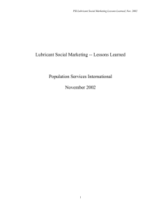 Lessons Learned Social Marketing Lubricants