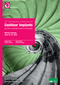 13th International Conference on Cochlear Implants and Other